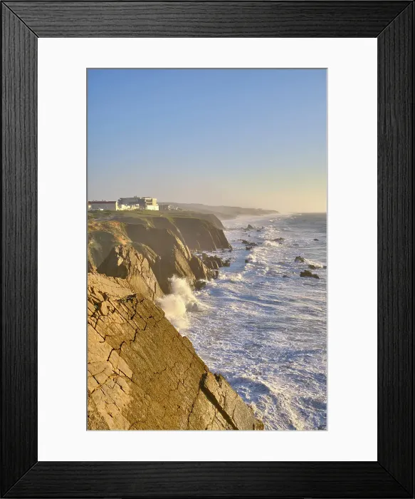 Framed Print : The rocky coast of Sao Pedro de Moel on a windy day. Marinha Grande, Leiria. Portugal Framed Print : The rocky coast of Sao Pedro de Moel on a windy day. Marinha Grande, Leiria. Portugal