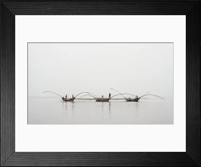 Framed Print : africa, Rwanda, Kivu Lake. Fishermen on traditional fishing boats in the middle of the lake Framed Print : africa, Rwanda, Kivu Lake. Fishermen on traditional fishing boats in the middle of the lake
