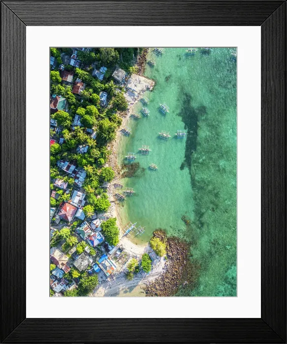 Framed Print : Bangka boats, Gigantes Islands, Iloilo Province, Western Visayas, Philippines