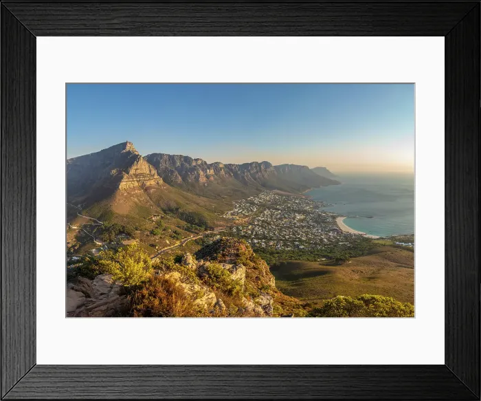 Framed Print : Camps Bay from Lion's Head & The Twelve Apostles, Cape Town, Western Cape, South Africa Framed Print : Camps Bay from Lion's Head & The Twelve Apostles, Cape Town, Western Cape, South Africa