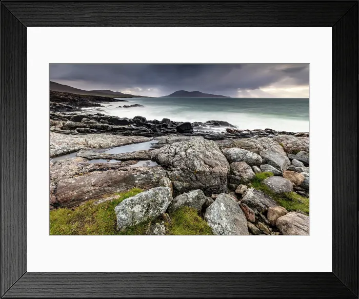Framed Print : Rugged coastline, Isle of Harris, Outer Hebrides, Scotland Framed Print : Rugged coastline, Isle of Harris, Outer Hebrides, Scotland