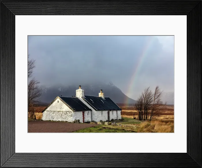 Framed Print : Black Rock Cottage, Rannoch Moor, Highland, Scotland Framed Print : Black Rock Cottage, Rannoch Moor, Highland, Scotland