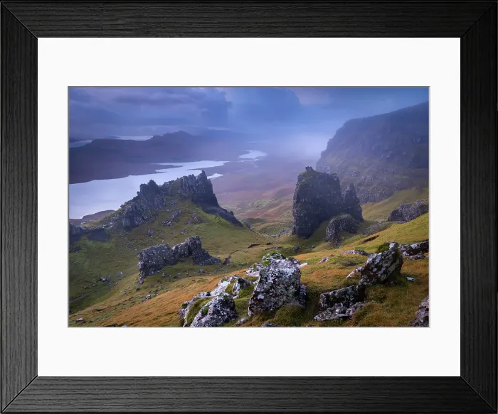 Framed Print : Dramatic mountain scenery on the Isle of Skye, Scotland Framed Print : Dramatic mountain scenery on the Isle of Skye, Scotland