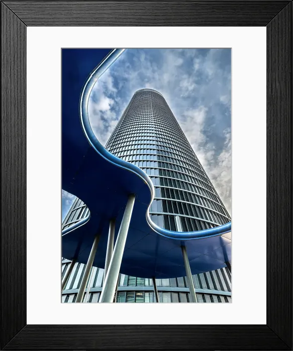 Framed Print : Low angle view of Torre PwC, Cuatro Torres Business Area, Madrid, Spain Framed Print : Low angle view of Torre PwC, Cuatro Torres Business Area, Madrid, Spain