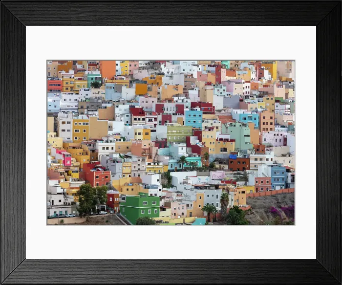 Framed Print : Colourful houses, Las Palmas de Gran Canaria, Gran Canaria, Canary Islands, Spain Framed Print : Colourful houses, Las Palmas de Gran Canaria, Gran Canaria, Canary Islands, Spain