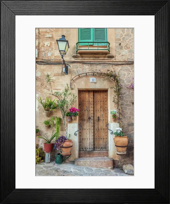 Framed Print : Door in the old town of Valldemossa, Mallorca, Balearic Islands, Spain Framed Print : Door in the old town of Valldemossa, Mallorca, Balearic Islands, Spain
