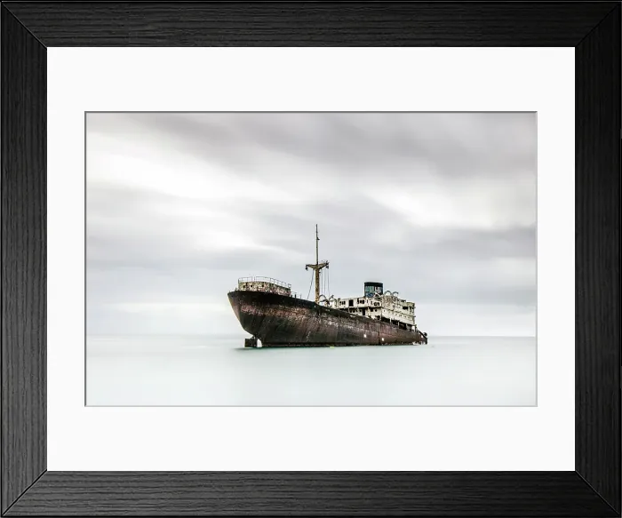 Framed Print : Wreck of the Telamon, near Arrecife, , Lanzarote, Canary Islands, Spain Framed Print : Wreck of the Telamon, near Arrecife, , Lanzarote, Canary Islands, Spain