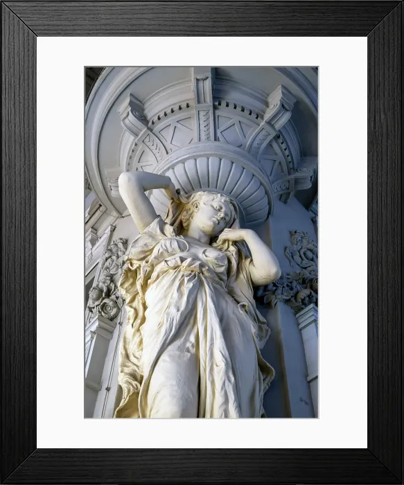 Framed Print : Caryatid sculpted female figure statue, Tuchlauben street, Vienna, Austria Framed Print : Caryatid sculpted female figure statue, Tuchlauben street, Vienna, Austria