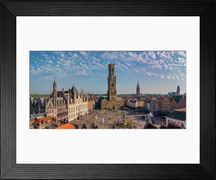 Framed Print : Belfort (Belfry) Tower in Market Square, Bruges, Belgium Framed Print : Belfort (Belfry) Tower in Market Square, Bruges, Belgium