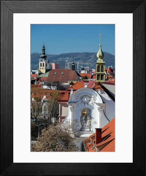 Framed Print : Old town skyline, Graz, Styria, Austria Framed Print : Old town skyline, Graz, Styria, Austria