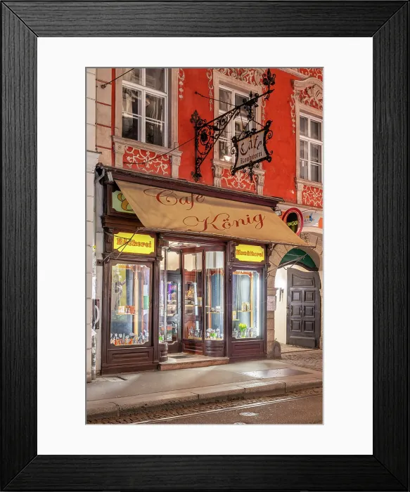 Framed Print : Cafe Konig, Graz, Styria, Austria Framed Print : Cafe Konig, Graz, Styria, Austria