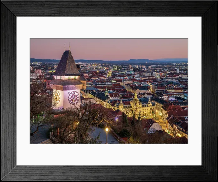 Framed Print : Schlossberg clock tower (Uhrturm), Graz, Styria, Austria Framed Print : Schlossberg clock tower (Uhrturm), Graz, Styria, Austria