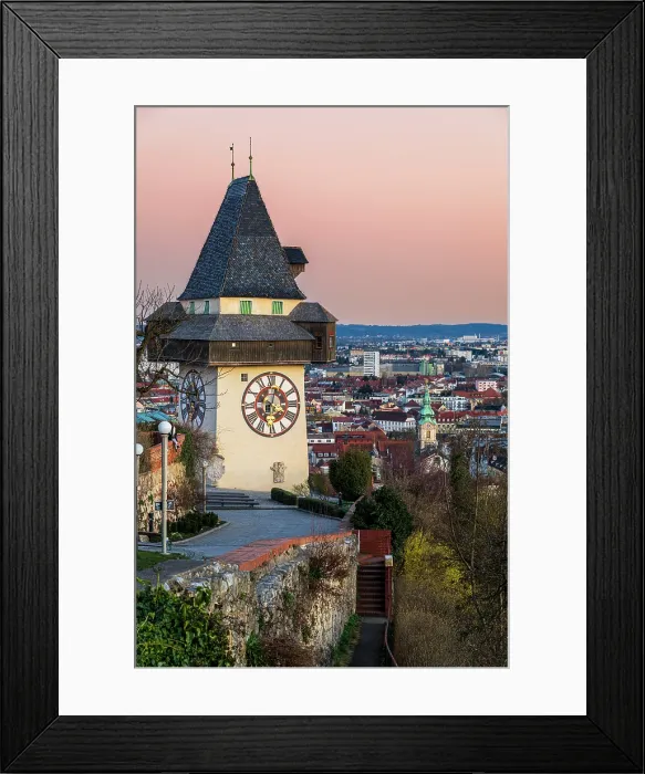 Framed Print : Schlossberg clock tower (Uhrturm), Graz, Styria, Austria Framed Print : Schlossberg clock tower (Uhrturm), Graz, Styria, Austria
