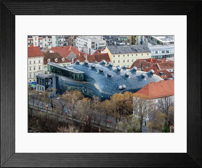 Framed Print : Kunsthaus (Graz Art Museum), Graz, Styria, Austria