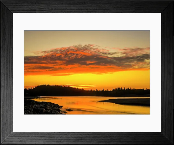 Framed Print : Sunrise over the Michipicoten River, Wawa, Ontario, Canada Framed Print : Sunrise over the Michipicoten River, Wawa, Ontario, Canada