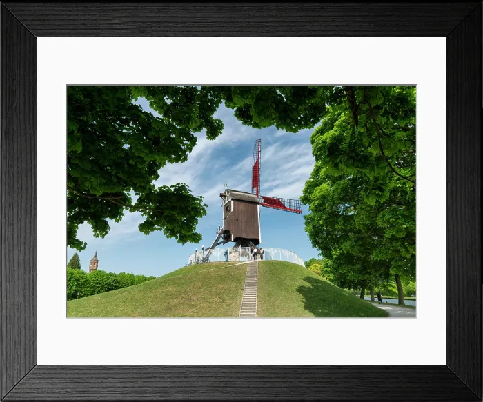 Framed Print : Saint-Jean Windmill, Bruges, Belgium