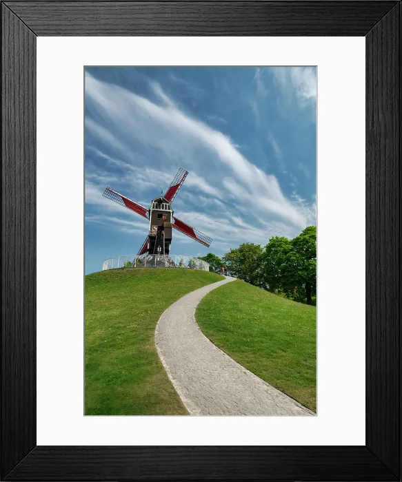 Framed Print : Saint-Jean Windmill, Bruges, Belgium Framed Print : Saint-Jean Windmill, Bruges, Belgium