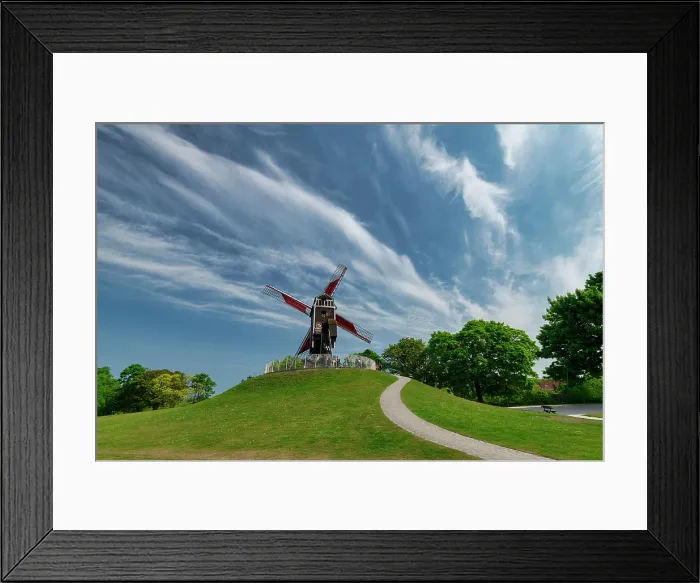 Framed Print : Saint-Jean Windmill, Bruges, Belgium Framed Print : Saint-Jean Windmill, Bruges, Belgium