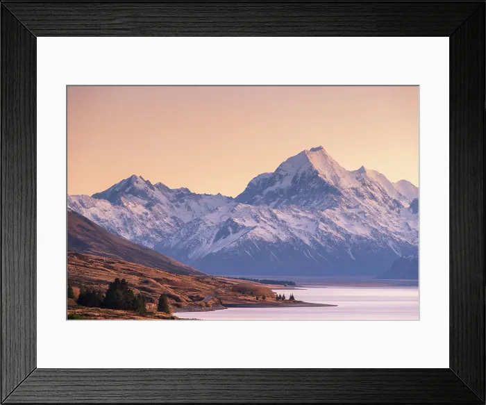 Framed Print : Mount Cook above Lake Pukaki at dawn, Canterbury, South Island, New Zealand. Autumn (May) 2025 Framed Print : Mount Cook above Lake Pukaki at dawn, Canterbury, South Island, New Zealand. Autumn (May) 2025