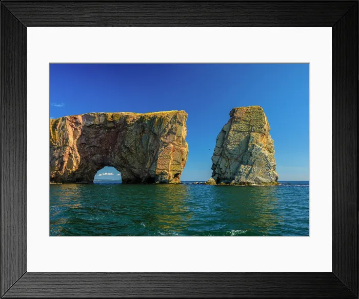 Framed Print : Perce rock from a cruise ship, Perce, Quebec, Canada Framed Print : Perce rock from a cruise ship, Perce, Quebec, Canada