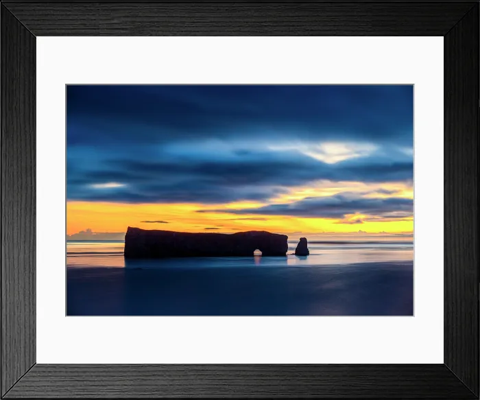 Framed Print : Perce Rock at dawn, Perce, Quebec, Canada