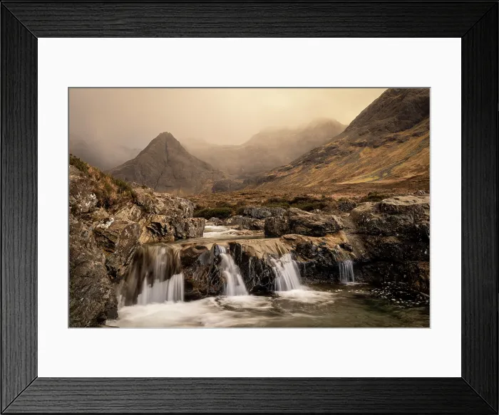 Framed Print : Storm over the Black Cuillins and the Fairy Pools, Glenbrittle, Isle of Skye, Scotland. Winter (February) 2025 Framed Print : Storm over the Black Cuillins and the Fairy Pools, Glenbrittle, Isle of Skye, Scotland. Winter (February) 2025