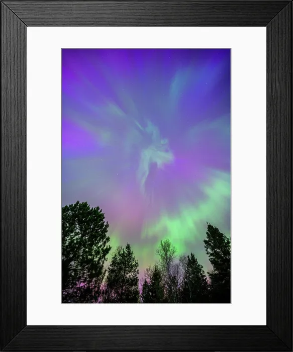 Framed Print : Aurora display, Greater Sudbury, Ontario, Canada