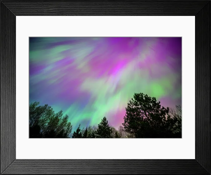 Framed Print : Aurora display, Greater Sudbury, Ontario, Canada Framed Print : Aurora display, Greater Sudbury, Ontario, Canada