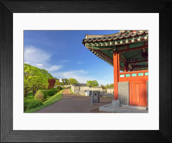 Framed Print : City walls and watchtower of Hwaseong Fortress (UNESCO World Heritage Site), Suwon, Gyeonggi Province, South Korea Framed Print : City walls and watchtower of Hwaseong Fortress (UNESCO World Heritage Site), Suwon, Gyeonggi Province, South Korea