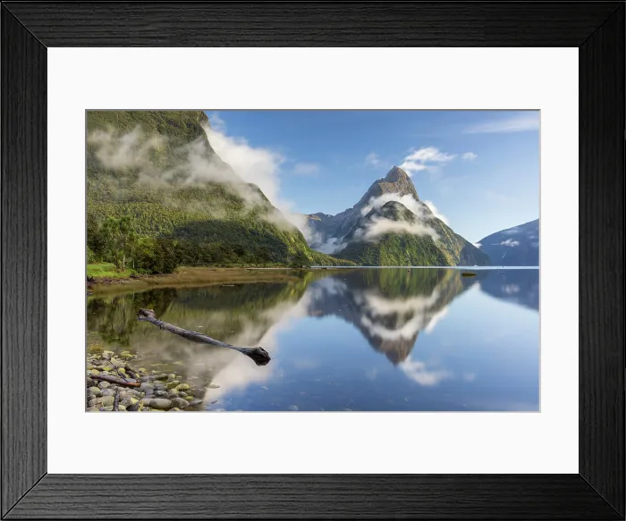 Framed Print : Mitre Peak reflecting in Milford Sound on a calm, sunny morning, Fiordland National Park, South Island, New Zealand. Autumn (May) 2025 Framed Print : Mitre Peak reflecting in Milford Sound on a calm, sunny morning, Fiordland National Park, South Island, New Zealand. Autumn (May) 2025