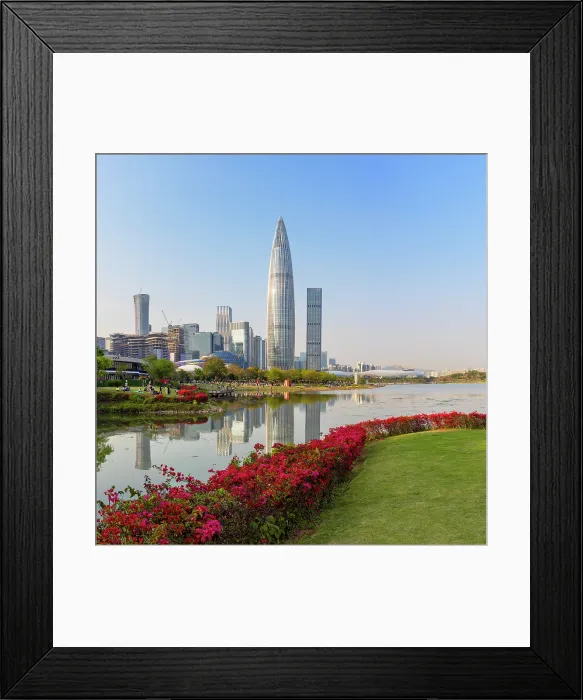 Framed Print : China Resources Building and skyscrapers, Shenzhen Bay, Shenzhen, Guangdong, China Framed Print : China Resources Building and skyscrapers, Shenzhen Bay, Shenzhen, Guangdong, China