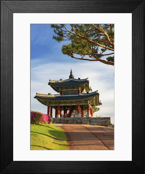 Framed Print : Western Command Post (Seojangdae) of Hwaseong Fortress (UNESCO World Heritage Site), Suwon, Gyeonggi Province, South Korea Framed Print : Western Command Post (Seojangdae) of Hwaseong Fortress (UNESCO World Heritage Site), Suwon, Gyeonggi Province, South Korea