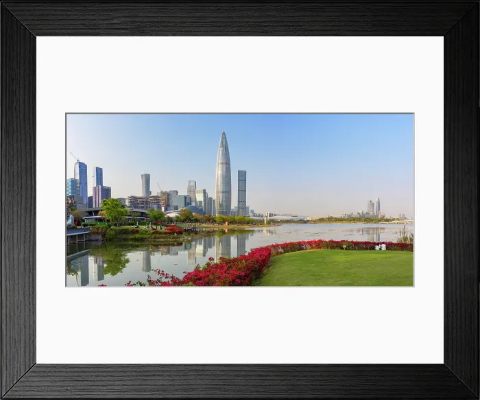 Framed Print : China Resources Building and skyscrapers, Shenzhen Bay, Shenzhen, Guangdong, China Framed Print : China Resources Building and skyscrapers, Shenzhen Bay, Shenzhen, Guangdong, China