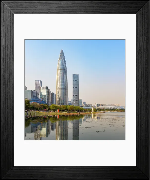 Framed Print : China Resources Building and skyscrapers, Shenzhen Bay, Shenzhen, Guangdong, China Framed Print : China Resources Building and skyscrapers, Shenzhen Bay, Shenzhen, Guangdong, China