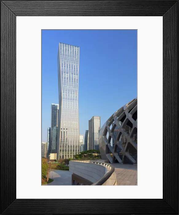 Framed Print : Skyscrapers and Shenzhen Bay Sports Centre, Shenzhen Bay, Shenzhen, Guangdong, China Framed Print : Skyscrapers and Shenzhen Bay Sports Centre, Shenzhen Bay, Shenzhen, Guangdong, China