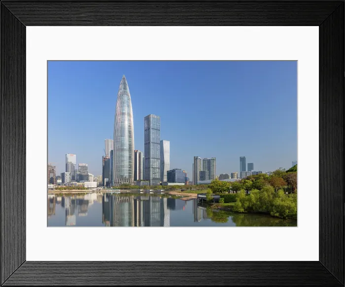 Framed Print : China Resources Building and skyline from Talent Park, Shenzhen Bay, Shenzhen, Guangdong, China Framed Print : China Resources Building and skyline from Talent Park, Shenzhen Bay, Shenzhen, Guangdong, China