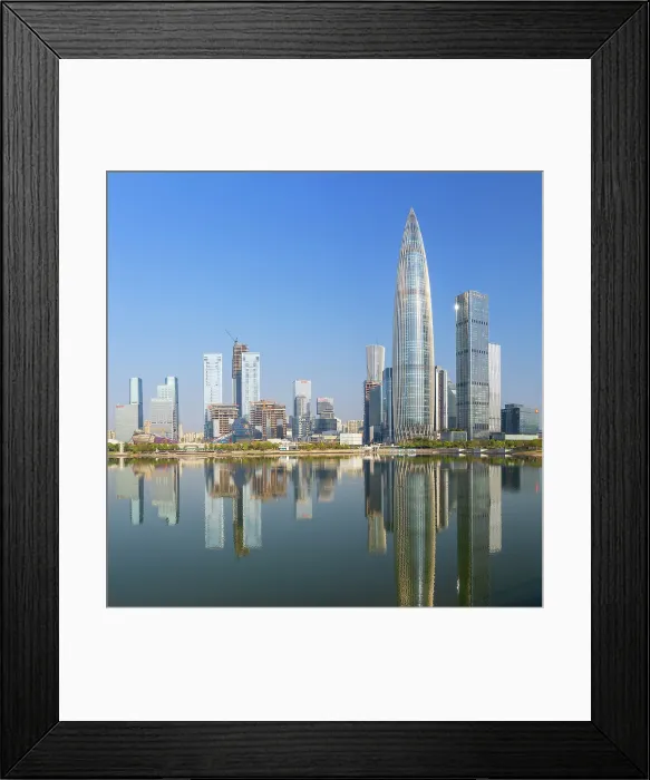 Framed Print : China Resources Building and skyline, Shenzhen Bay, Shenzhen, Guangdong, China Framed Print : China Resources Building and skyline, Shenzhen Bay, Shenzhen, Guangdong, China