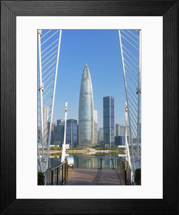 Framed Print : China Resources Building and skyline from Talent Park, Shenzhen Bay, Shenzhen, Guangdong, China Framed Print : China Resources Building and skyline from Talent Park, Shenzhen Bay, Shenzhen, Guangdong, China
