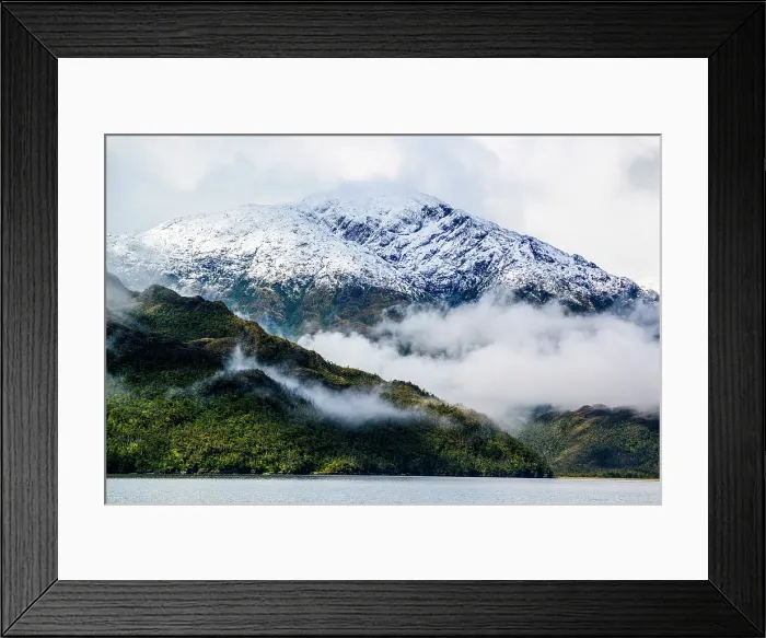 Framed Print : Brooding clouds in Peel Fjord, Peel Fjord, Magallenes, Chile Framed Print : Brooding clouds in Peel Fjord, Peel Fjord, Magallenes, Chile