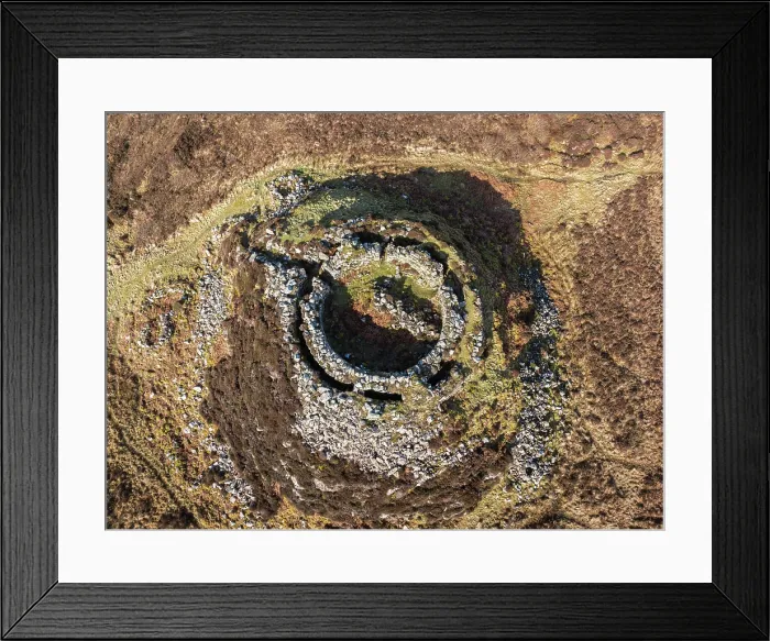 Framed Print : Aerial view of Dùn Fiadhairt, an Iron Age Broch near Dunvegan on the Isle of Skye, Scotland. Winter (February) 2025 Framed Print : Aerial view of Dùn Fiadhairt, an Iron Age Broch near Dunvegan on the Isle of Skye, Scotland. Winter (February) 2025