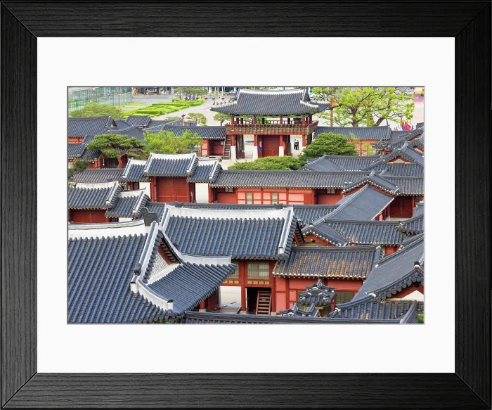 Framed Print : Rooftops of Hwaseong Fortress Palace (UNESCO World Heritage Site), Suwon, Gyeonggi Province, South Korea Framed Print : Rooftops of Hwaseong Fortress Palace (UNESCO World Heritage Site), Suwon, Gyeonggi Province, South Korea