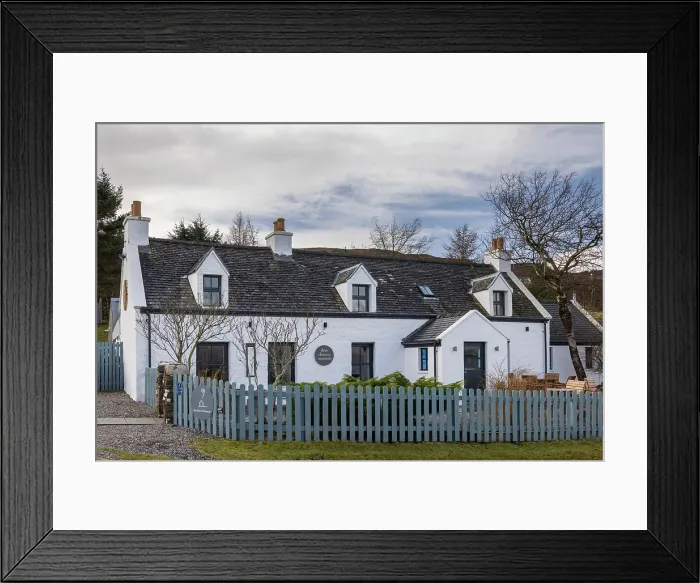 Framed Print : The famous Three Chimneys Restaurant at Colbost on the Isle of Skye, Scotland. Winter (February) 2025 Framed Print : The famous Three Chimneys Restaurant at Colbost on the Isle of Skye, Scotland. Winter (February) 2025