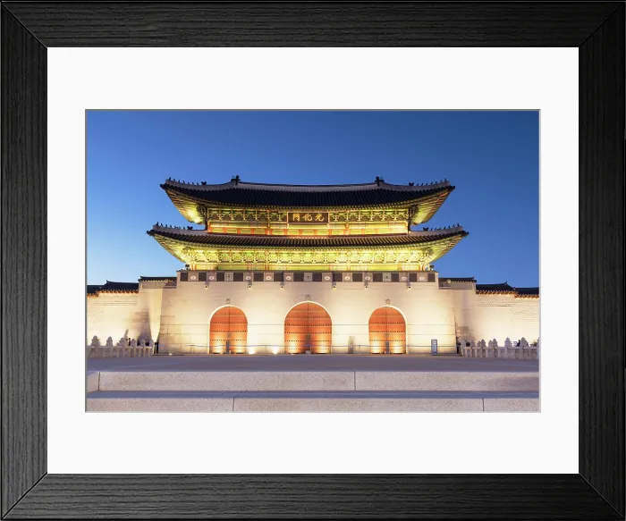 Framed Print : Gwanghwamun Gate at dusk, Seoul, Seoul Metropolitan Area, South Korea Framed Print : Gwanghwamun Gate at dusk, Seoul, Seoul Metropolitan Area, South Korea
