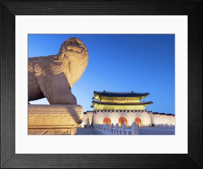Framed Print : Gwanghwamun Gate at dusk, Seoul, Seoul Metropolitan Area, South Korea Framed Print : Gwanghwamun Gate at dusk, Seoul, Seoul Metropolitan Area, South Korea