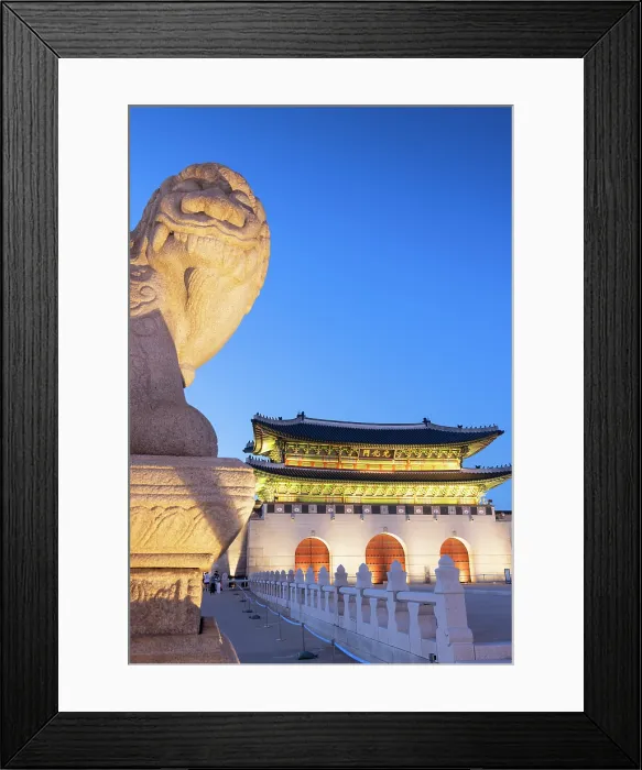 Framed Print : Gwanghwamun Gate at dusk, Seoul, Seoul Metropolitan Area, South Korea Framed Print : Gwanghwamun Gate at dusk, Seoul, Seoul Metropolitan Area, South Korea