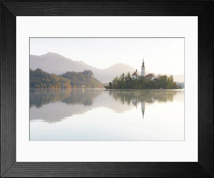 Framed Print : Church of the Assumption of the Blessed Virgin Mary, on Bled island, in autumn, Lake Bled, Bled, Slovenia Framed Print : Church of the Assumption of the Blessed Virgin Mary, on Bled island, in autumn, Lake Bled, Bled, Slovenia