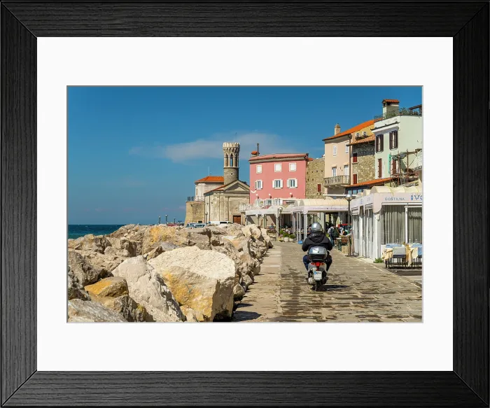Framed Print : Waterfront, Piran, Slovenia