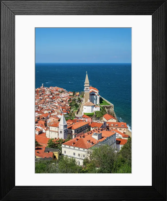Framed Print : Scenic view of Piran, Slovenia Framed Print : Scenic view of Piran, Slovenia