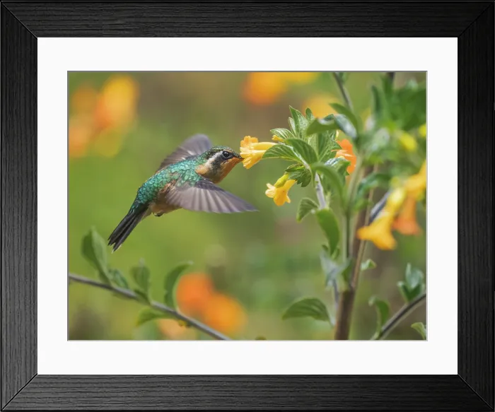 Framed Print : White-throated Mountain-gem (Lampornis castaneoventris) female, Cartago Province, Copey District, Costa Rica Framed Print : White-throated Mountain-gem (Lampornis castaneoventris) female, Cartago Province, Copey District, Costa Rica