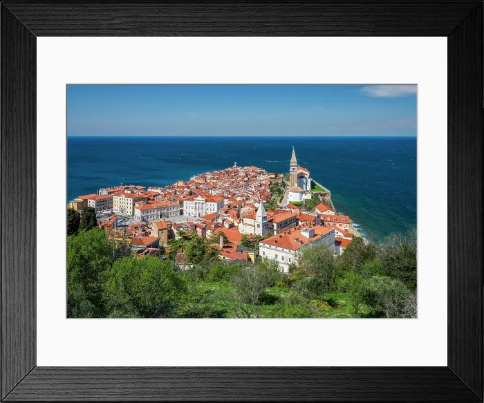 Framed Print : Scenic view of Piran, Slovenia Framed Print : Scenic view of Piran, Slovenia